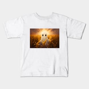 Cute Corn Field Ghost Kids T-Shirt